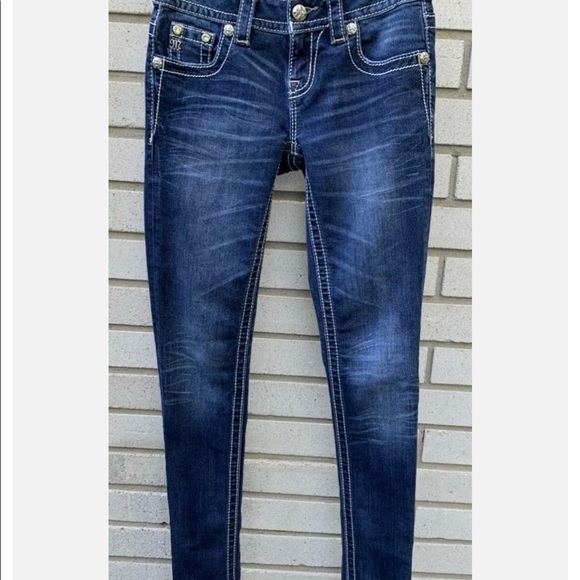 Miss Me Denim - Miss Me Size 24 Skinny jeans Color Blue Embroidered